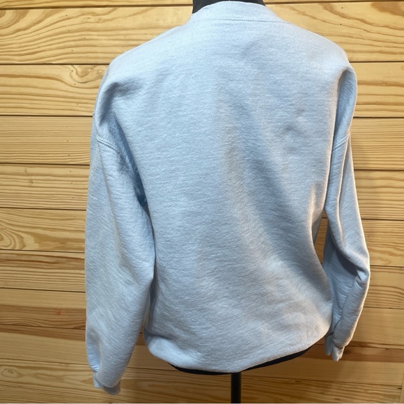 Peanuts Charlie Brown Sweatshirt When All Else Fails Dance Dog Light Blue M - Picture 3 of 5